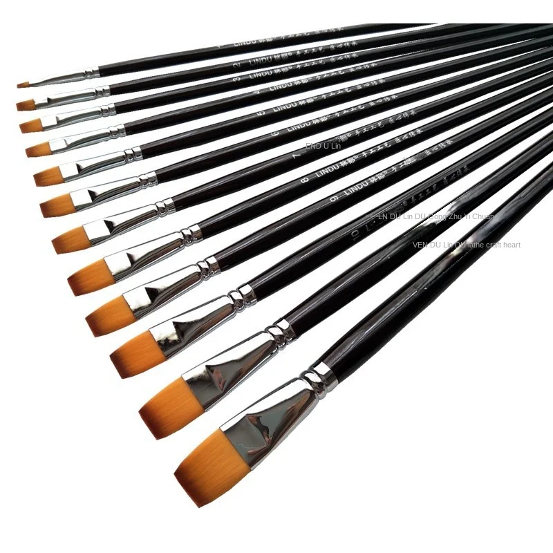 Кисти малярные художников Профессиональная деревянная ручка кисти для художников 12 шт художественные набор кистей для рисования