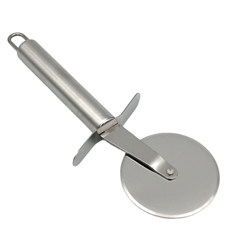 Factory Direct Quality Stainless Steel Pizza Cutter, Super Sharp Pizza Slicer with cool handle, easy to Clean