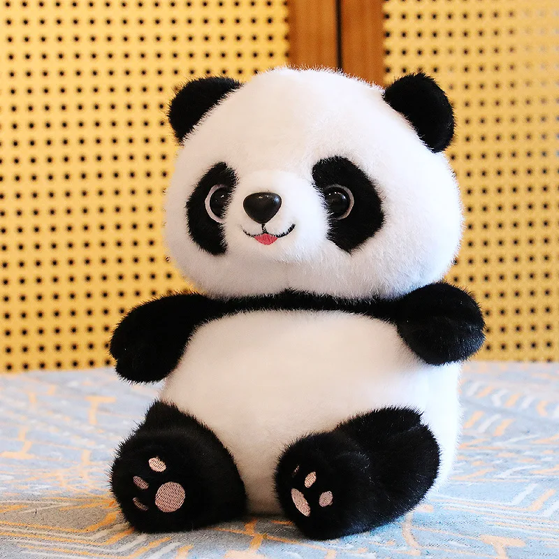 25~40cm Giant Panda Plush Toys Super Soft Pillow Cartoon Animal Bear Stuffed Baby Doll Classic Kids Birthday Christmas Gifts