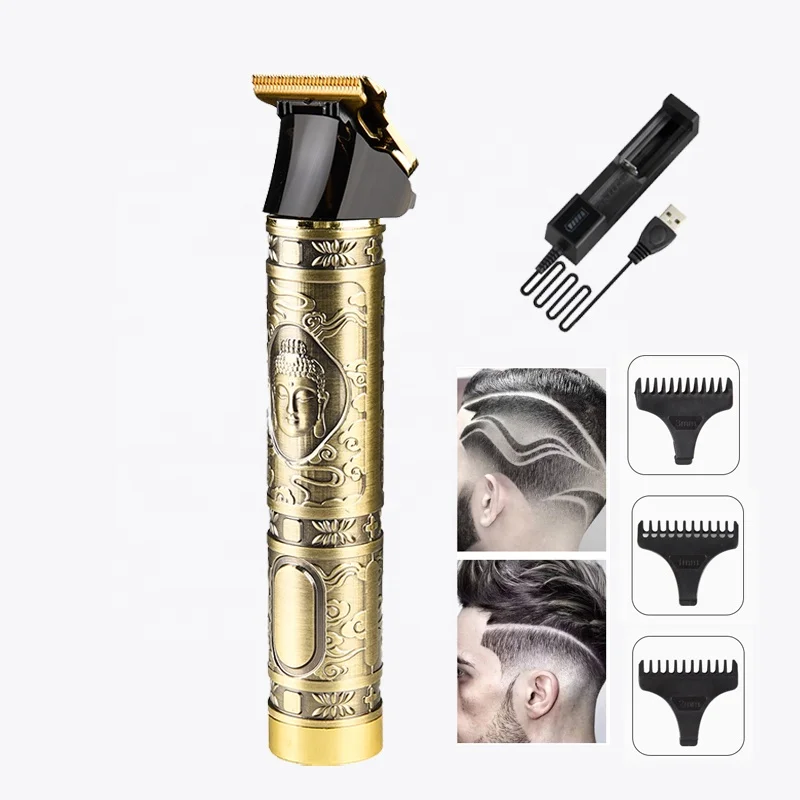 T9 rechargeable T-shaped stainless steel blade with retro body design for home hair trimmer