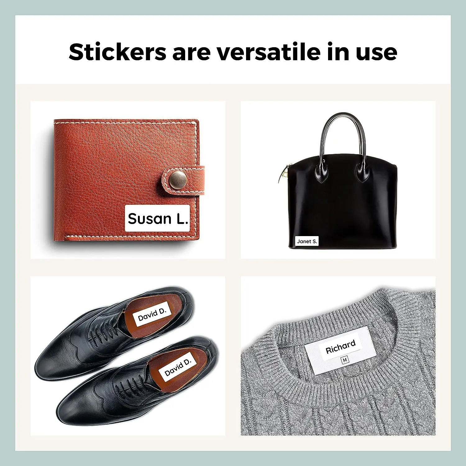 Clothing Labels No-Iron Label Stickers, Write-on & Self-Stick Name Tags Fabric Labels for Daycare Supplies,Clothing, Laundry