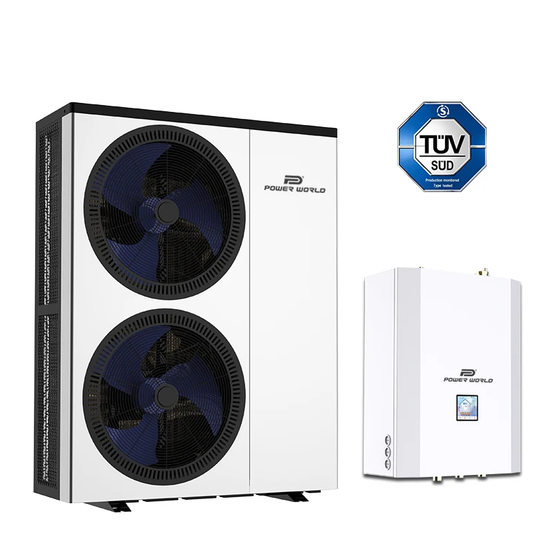 Low temperature heating cooling hot water split inverter cold climate heat pump 12kw heat system water