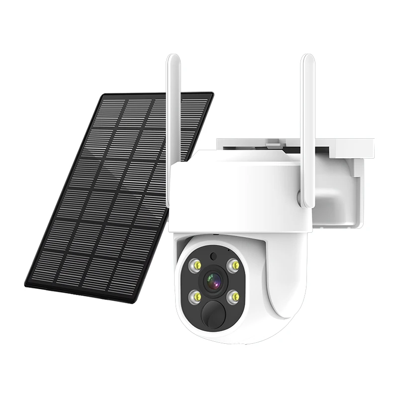 Solar Panel 4MP WiFi Solar CCTV PTZ Camera Outdoor Wireless Solar WiFi Battery Power Security Camera