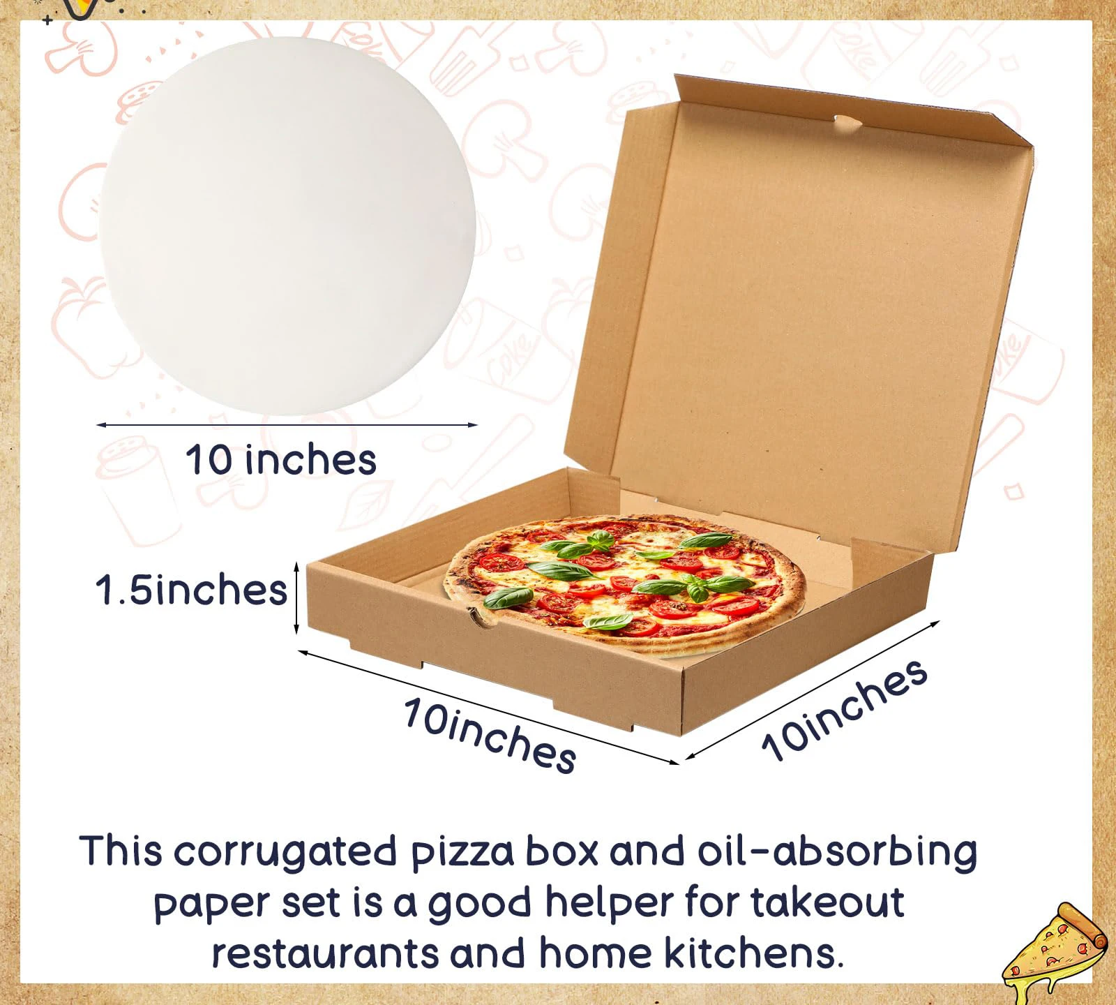 OEM OBM Kuoshi Custom Cheap Biodegradable Different Sizes 9 11 12 13 14 15 16 18 Inch Takeaway Pizza Boxes Kraft Paper With Logo
