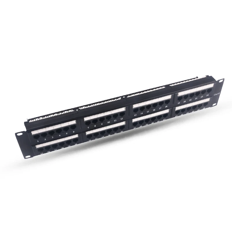 Utp 48 портов патч-панель Cat6 Cat6a Кабельное управление телекоммуникационные