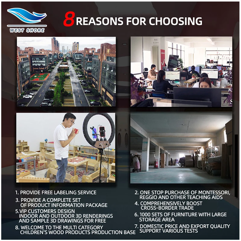 Montessori Kindergarten Daycare Furniture Kids Wooden Study Table Chair Set For Toddler Nursery Preschool Reggio Furniture