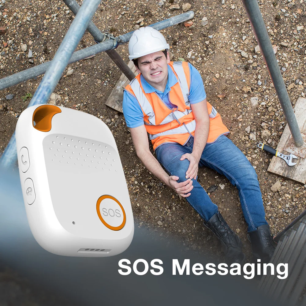 Eview Factory Made EV04 Lonewoker Fall Protection SOS Button Necklace GPS Tracker