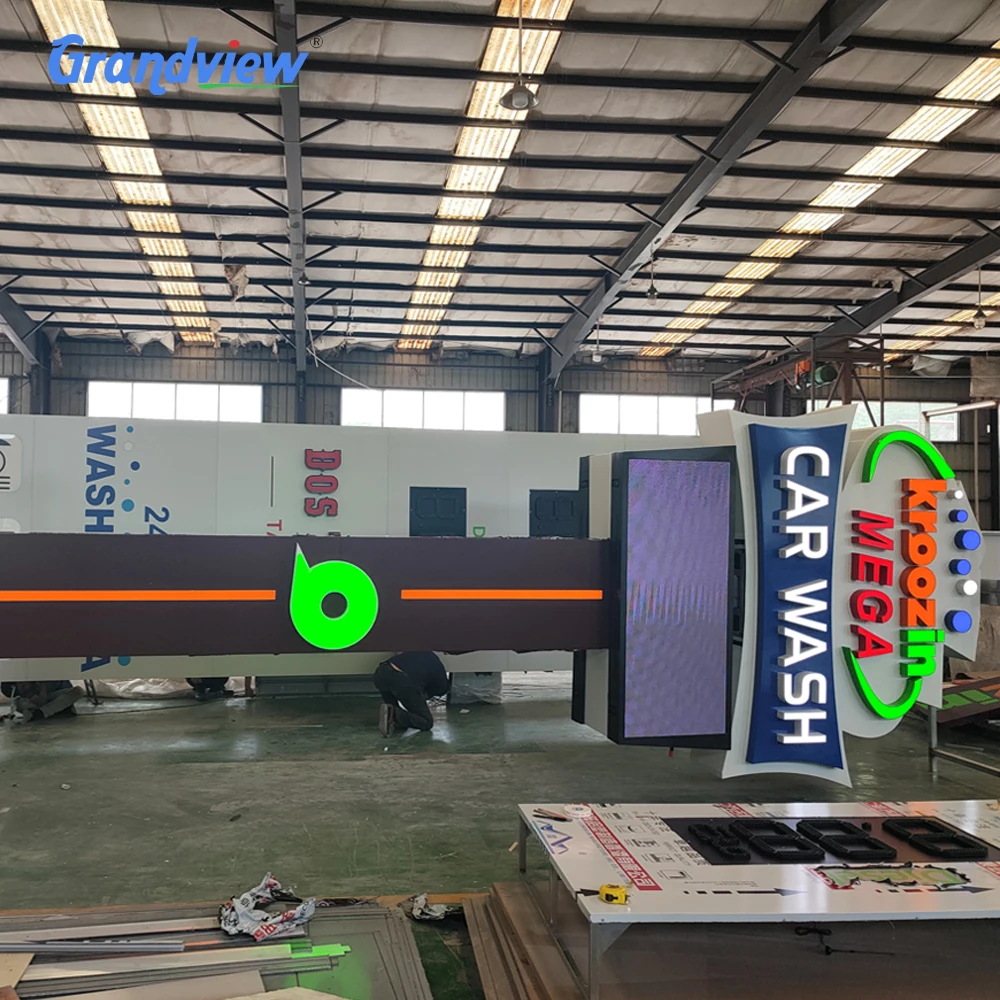 Hot sale High quality outdoor waterproof LED car logo sign Auto pylon sign