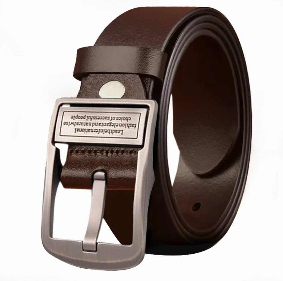 Мужские деловые джинсы из натуральной воловьей кожи