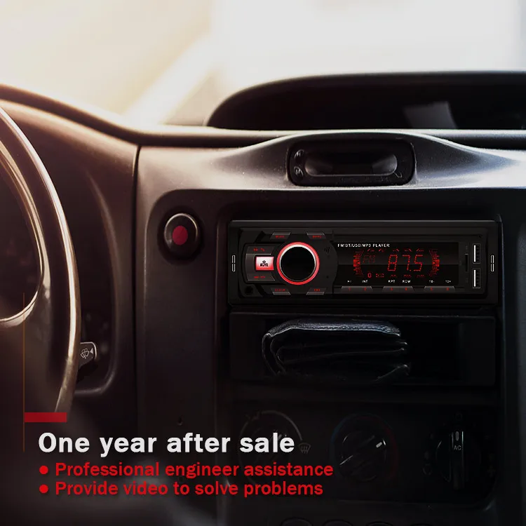 LCD 7388IC Car music player with BT TF 7 colors 2USB phone app control remote control 1din Car radio