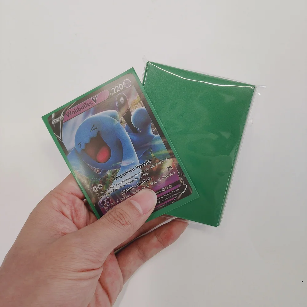 HCT Green Color Matte Sleeve Plastic Standard Tcg Mtg Yugioh Soft Sports Baseball  Perfect Fit Trading Card Protector Sleeves