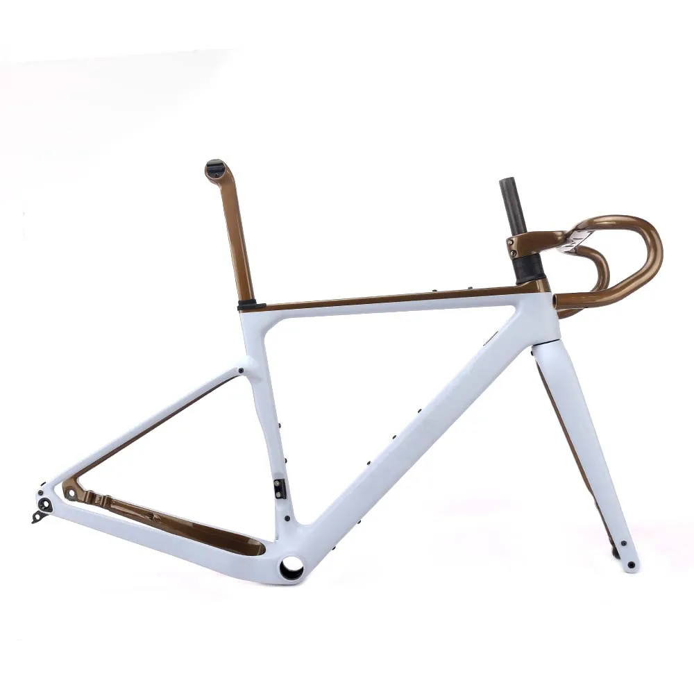 T1000 Carbon fiber Gravel bicycle frame Full Hidden cable road bike parts Max Tire 47C Two Truncation color