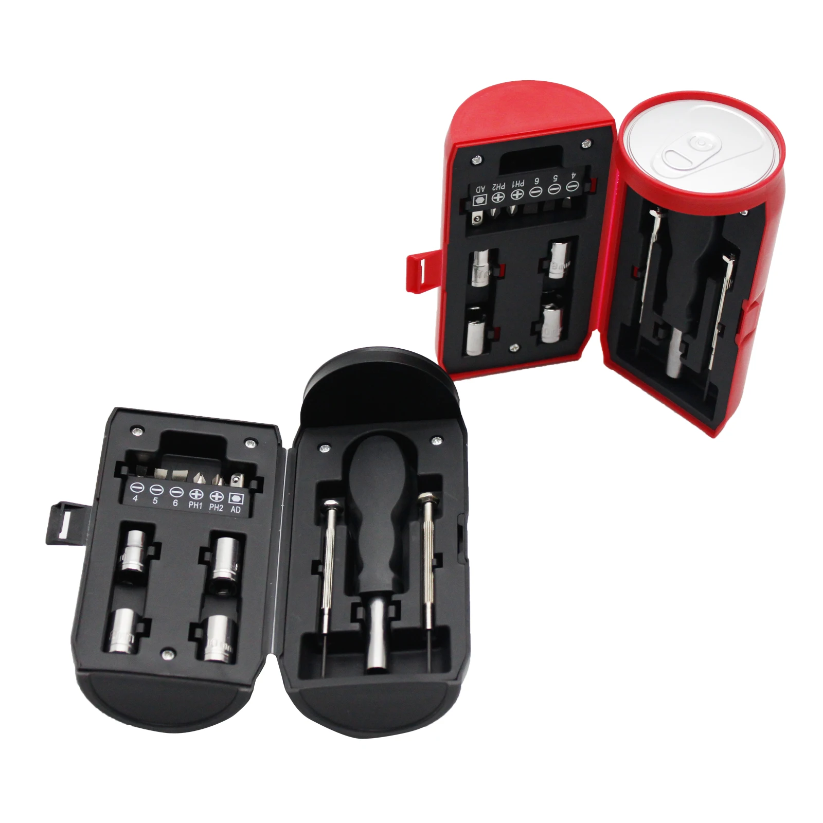 14 pcs Canned Shape Socket Tool Kits Support Stainless Steel Customization Coke Can Tool Mini Gift Tool Set Made In China Vde