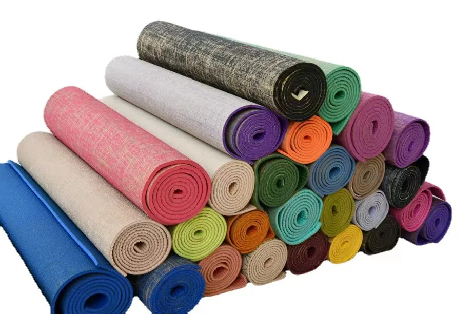 183*61 CM*5 MM Natural Jute Yoga Mat Pad Eco Friendly Reversible Hybrid Linen Yoga Mat Kit For Yoga Pilates Fitness Exercise