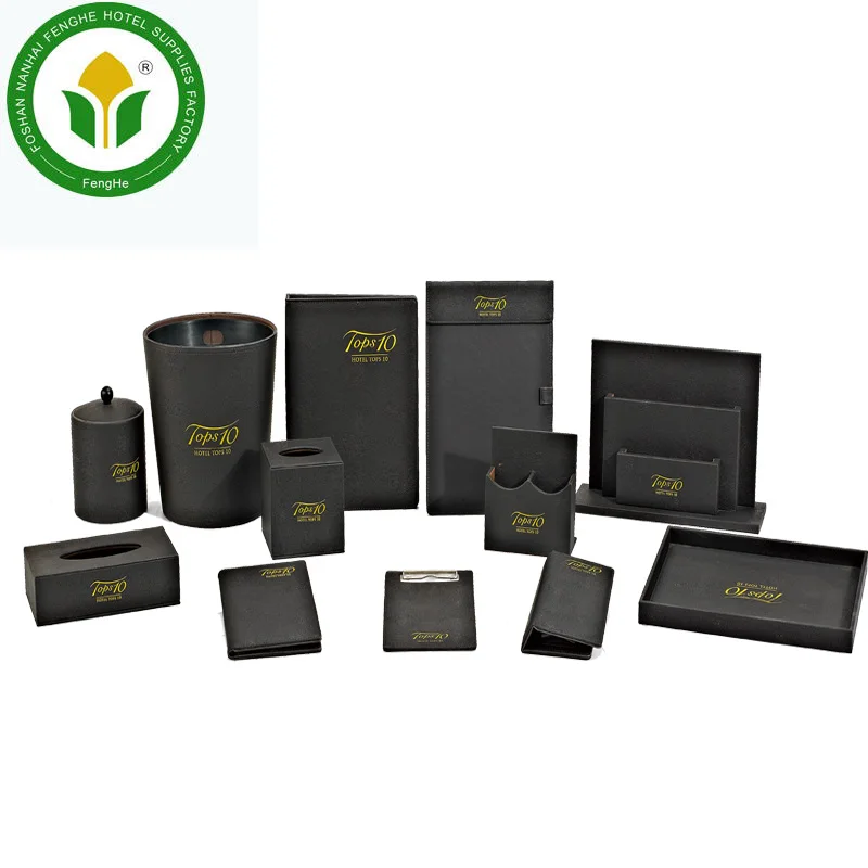 Restaurant hotel supplies hotel black leather amenities leather accessories