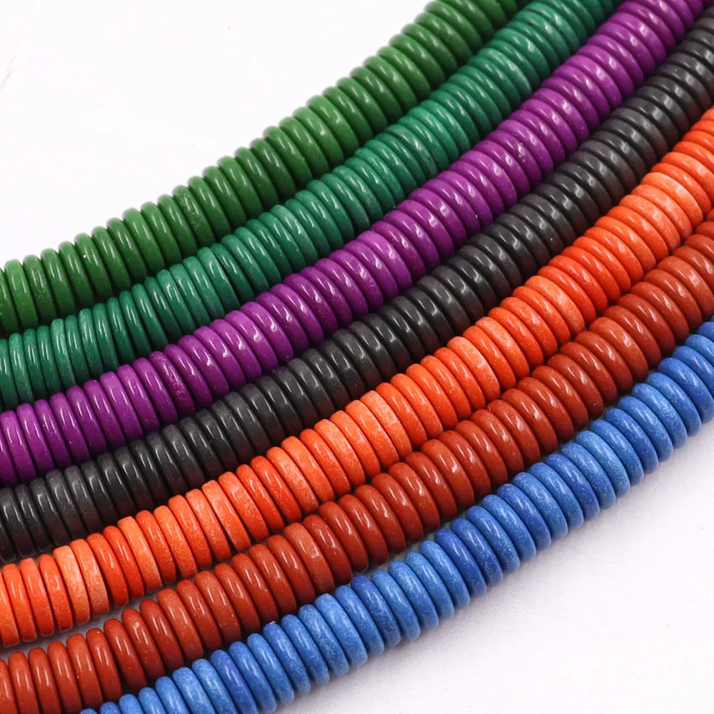 1X6mm semi-precious heishi  stone beads gemstones for dresses