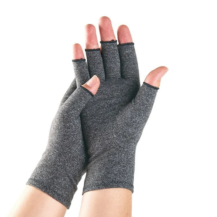 1 Pair High Elastic Soft Breathable Sports Wrist Protective Antiskid Compression Half Cycling Glove