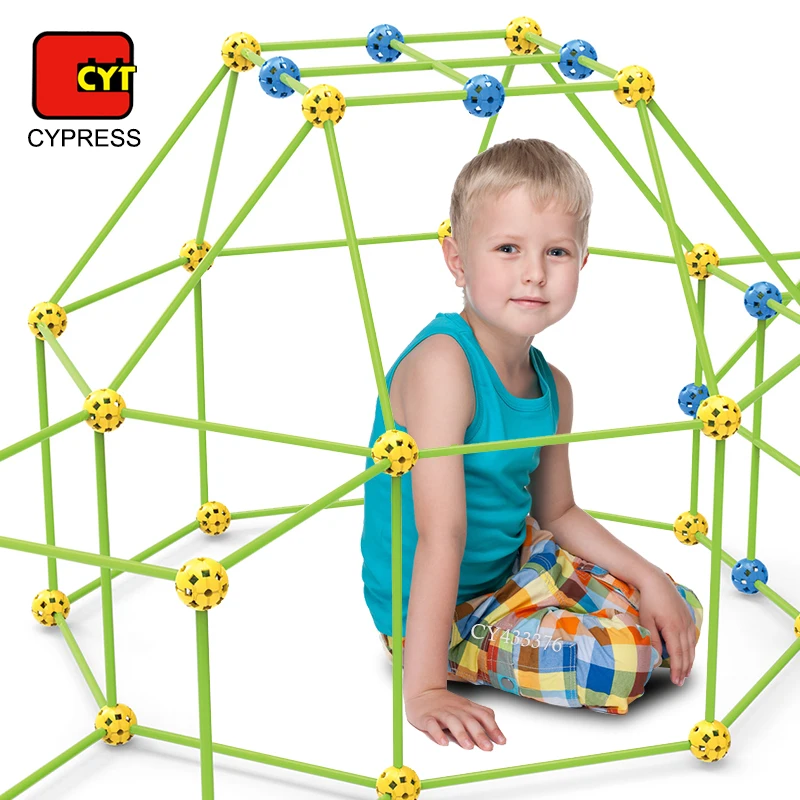 Лидер продаж 2022 набор для строительства форта из 87 предметов игрушки на открытом воздухе самодельные туннели Игровая палатка детей