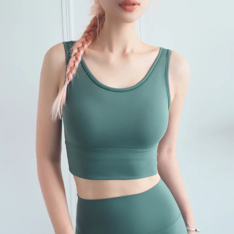 SHEDO Wholesale Women Fitness Sports Bra Yoga Top deep U beautiful back shock Sexy Strappy Custom Workout Gym Bra