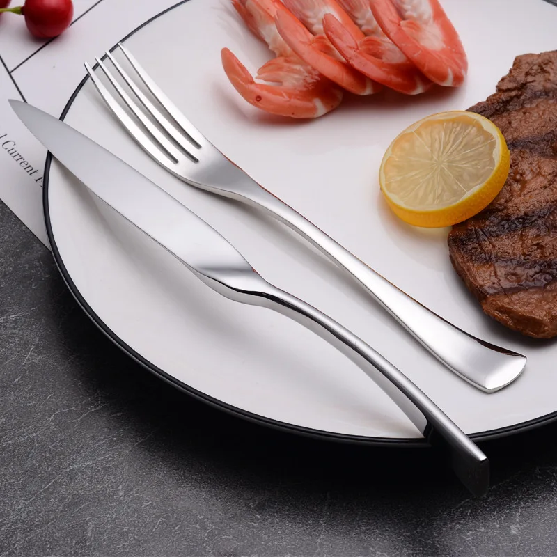 Wholesale Stainless Steel Knife Spoon Teaspoon Fork Flatware Set Shiny Gold Cutlery Set For Wedding