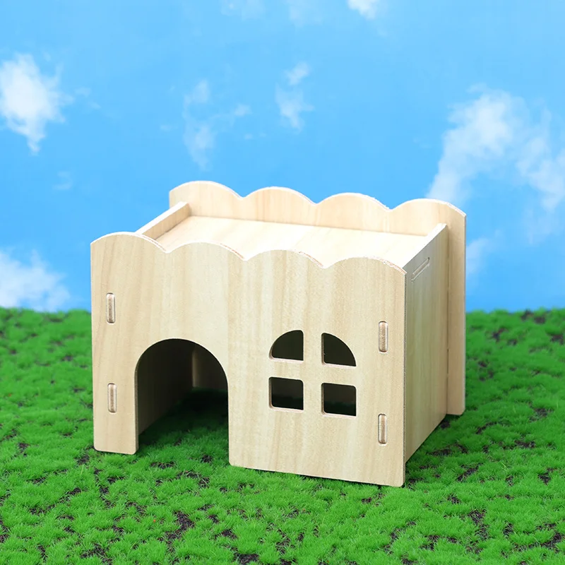 2024 New Wooden Hamster Nest Cute Cool Comfortable Cooling Hamster Cage Factory Wholesale