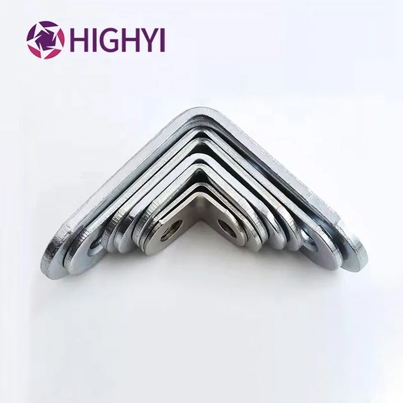 HIGHYI Type L 90 Degree Bracket Connectors Shelf Supports Corner Bracket Stainless Steel Iron