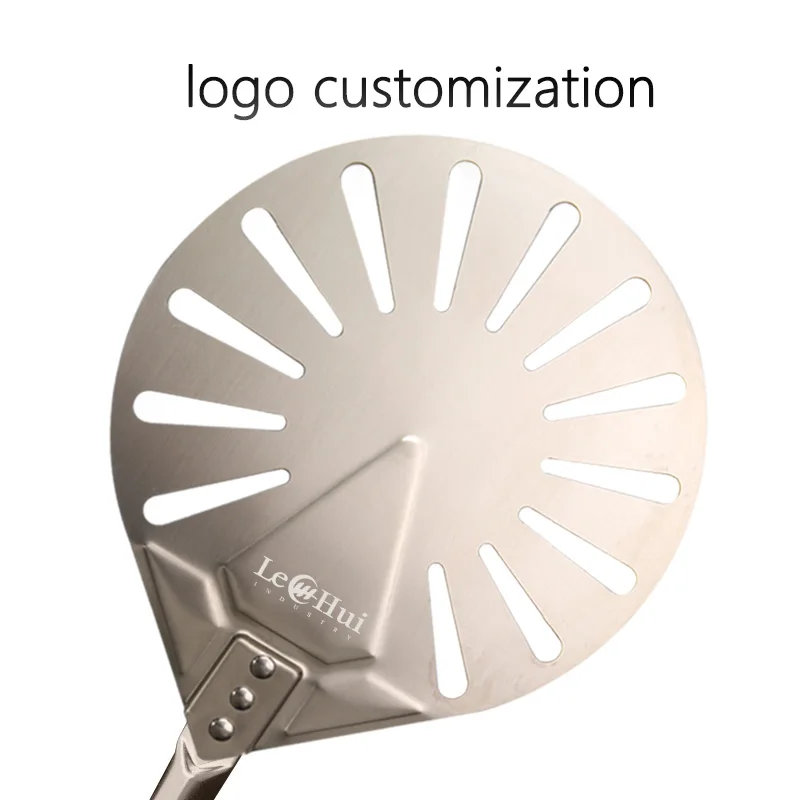 Perforated pizza peel shovel detachable turning foldable pizza stone paddle pizza oven brush Copper Wire Brush
