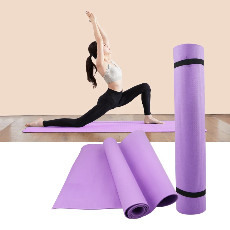 3MM Thick PVC Comfort Foam Yoga Mat for Exercise, Yoga, and Pilates can add strap and paper,customize package