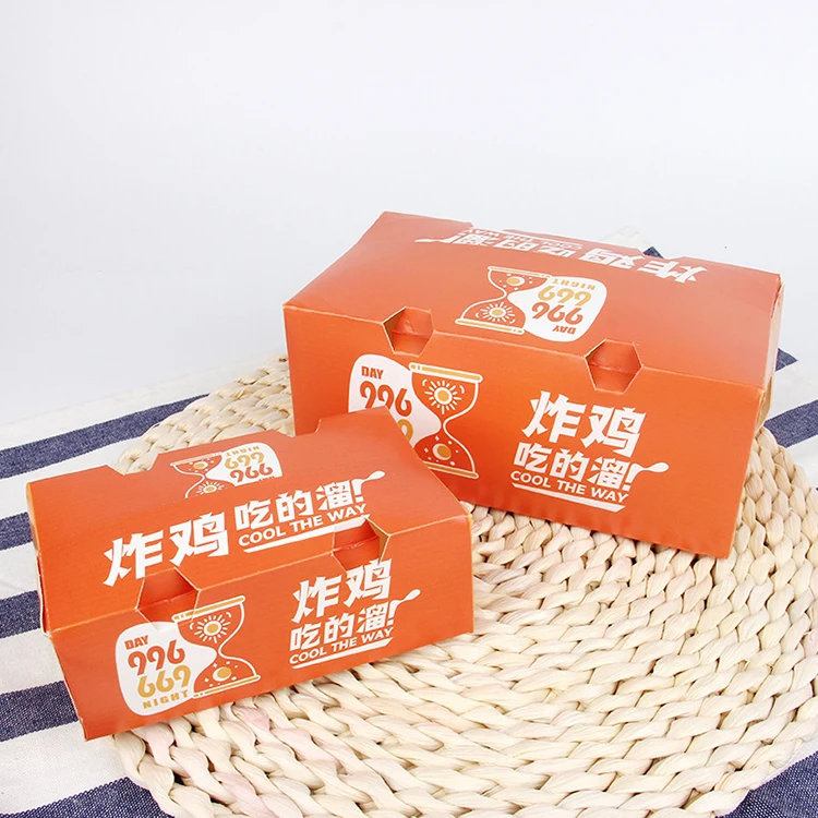 Disposable Kraft Paper Lunch Commercial Oil Resistant Style Bento Korean Fried Chicken Box