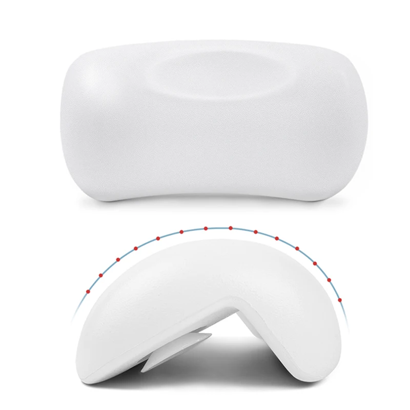 PU Head Rest Bathtub Cushion Waterproof Spa Bath Pillow with Suction Cup
