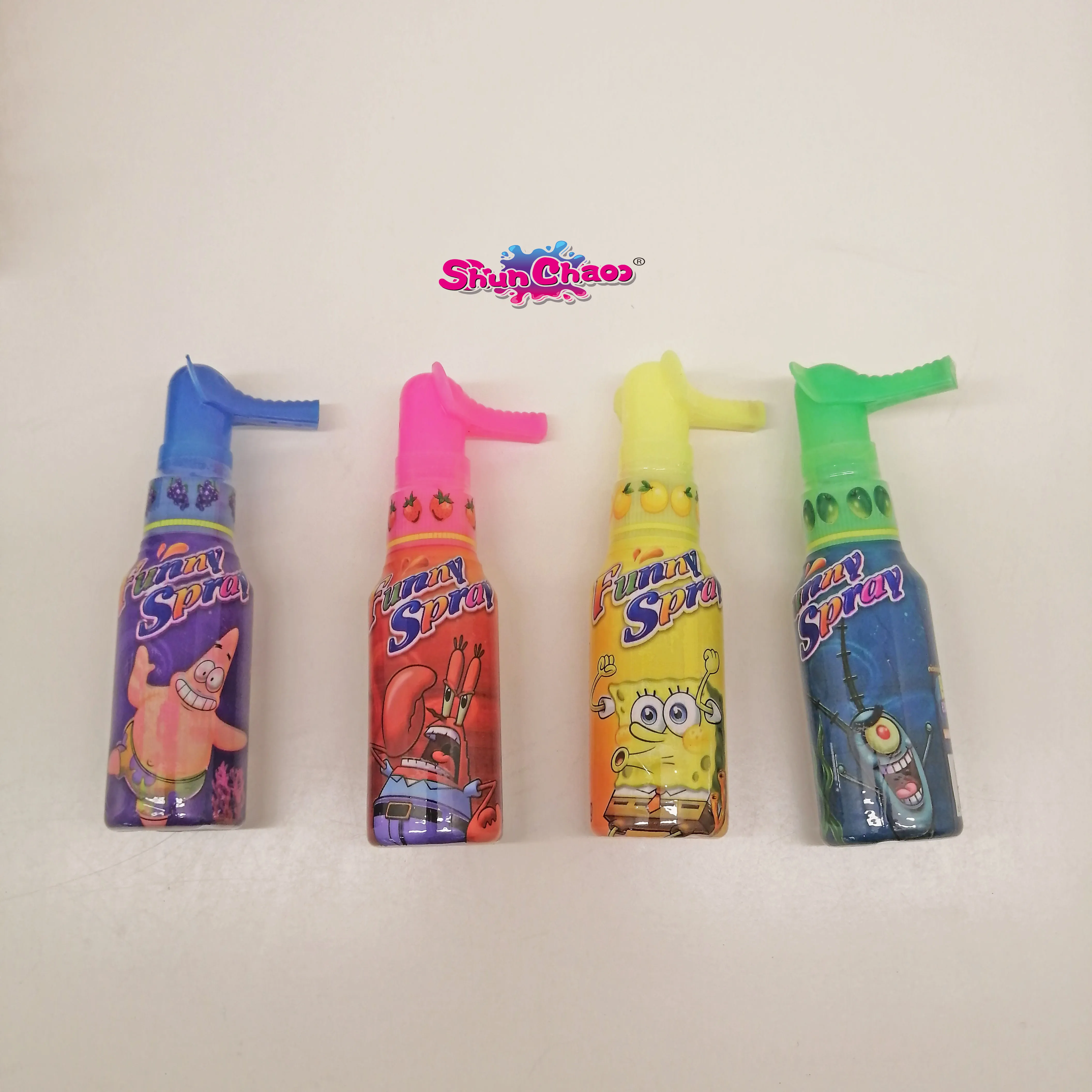 Cheap Price 25g SpongeBob SquarePants Carton Sweet AND Sour Spray Liquid Candy For India Market