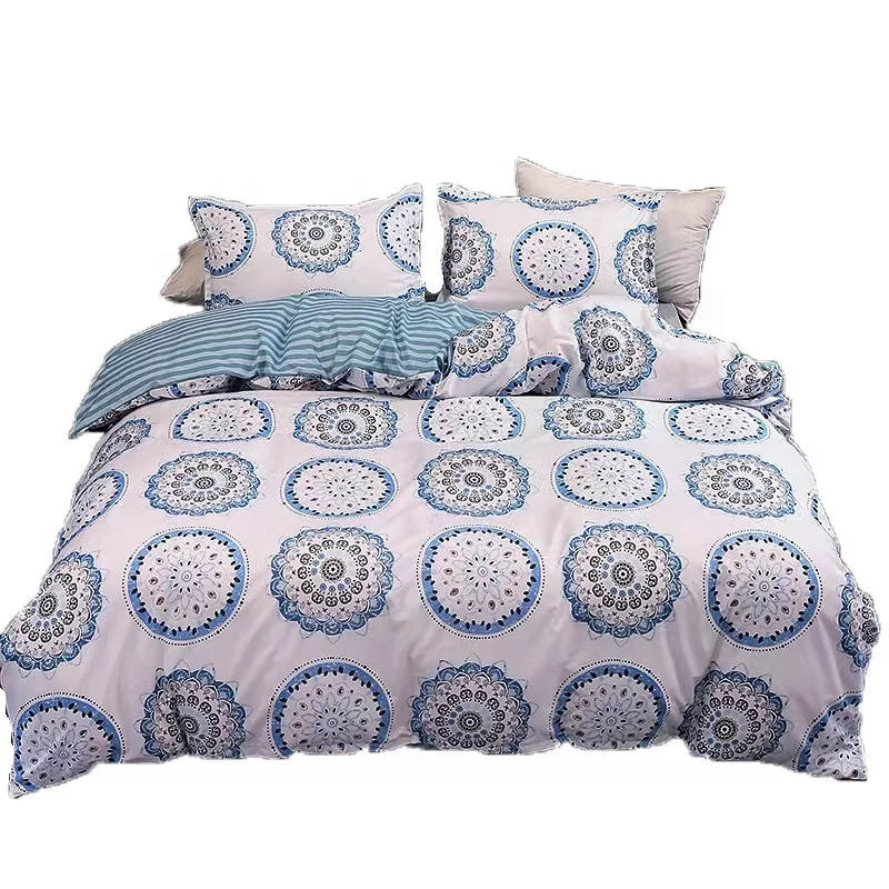 Textile Bedding Set Duvet Cover 3pcs Opp Bag Customized 3D Print Cartoon Soft Comfortable Home Sunflower 100% Polyester Woven 40