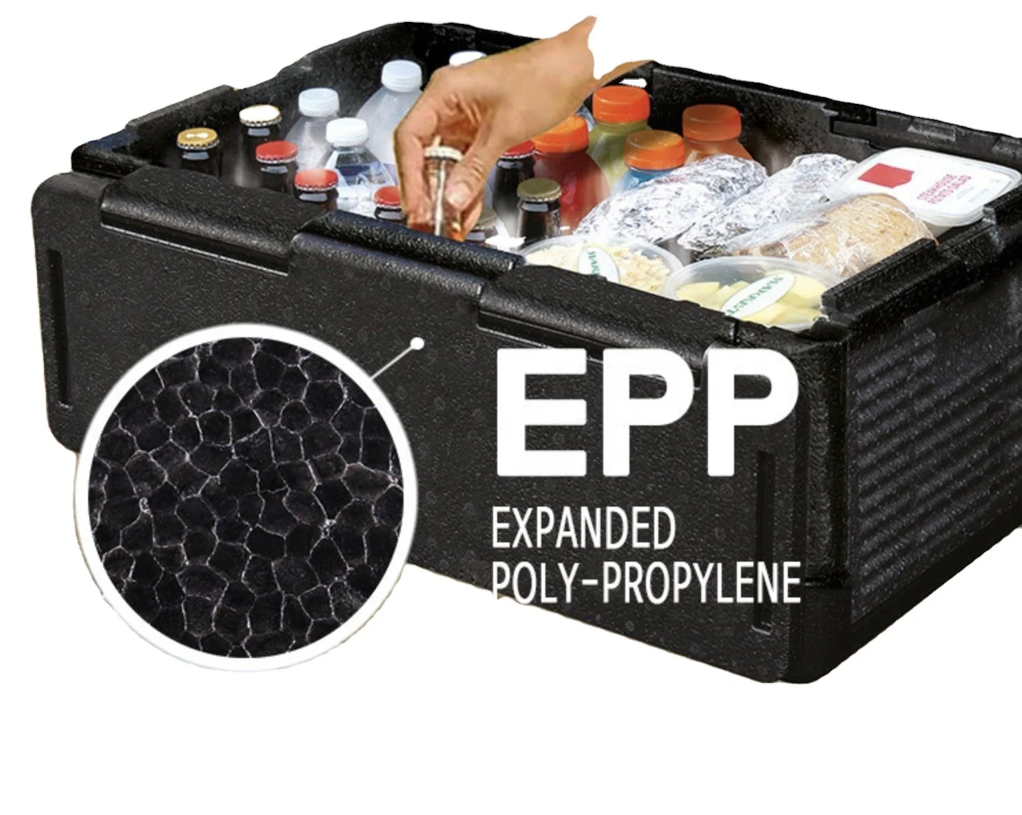 HS plastic cooler 40LCustom Epp foam ice chest  flip  chill chest  box keep item cooling chest food cooler with logo promotion