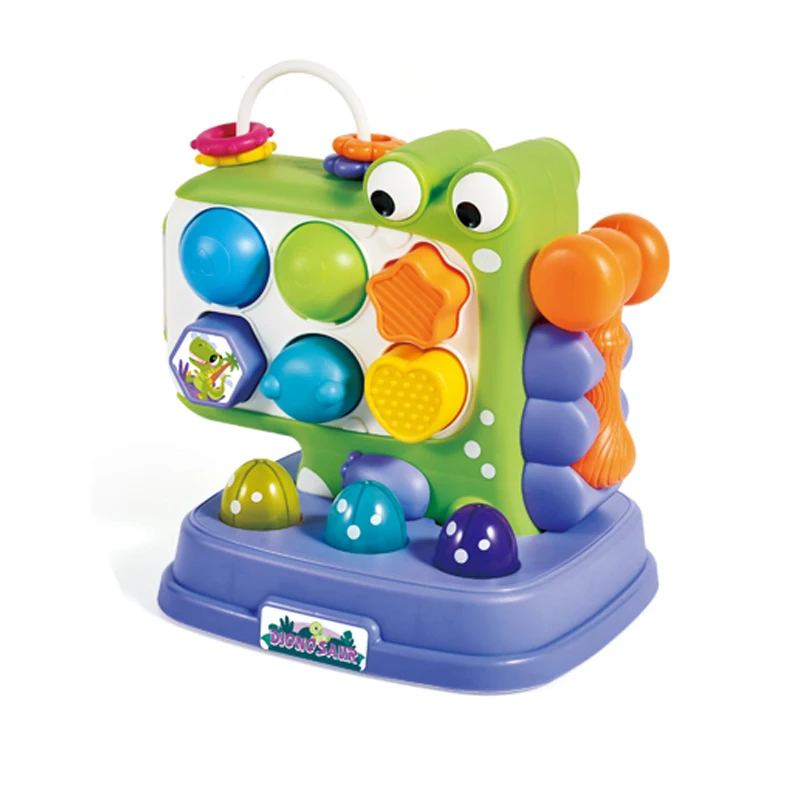 Multifunctional game console educational cute dinosaur toy whack a mole with light & music educational toys for kids