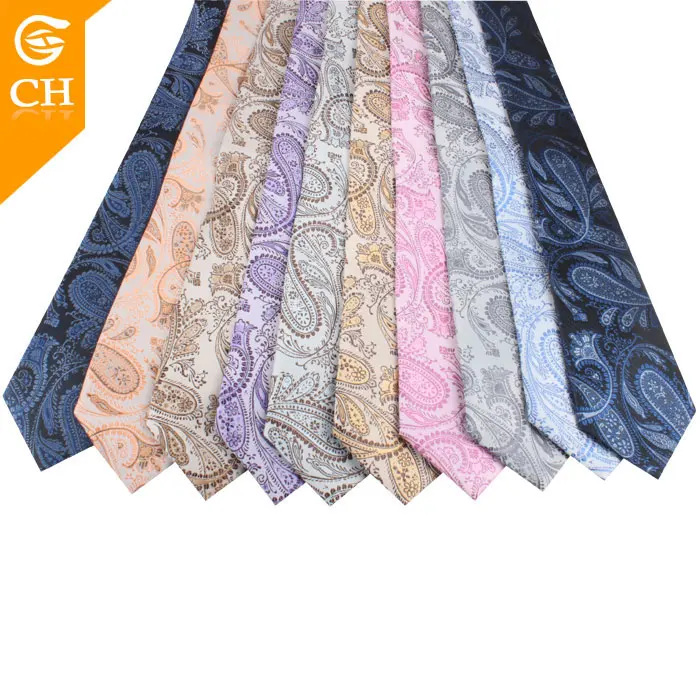 Мужские галстуки на шею Shaoxing Chunhe из полиэстера с узором пейсли на заказ