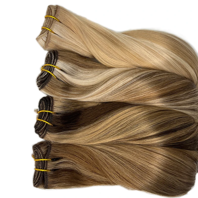 Wholesale Price Remy Platinum Blonde Hair, Machine Weft Human Hair, Russian Double Wefted Cuticle Aligned Weft Hair