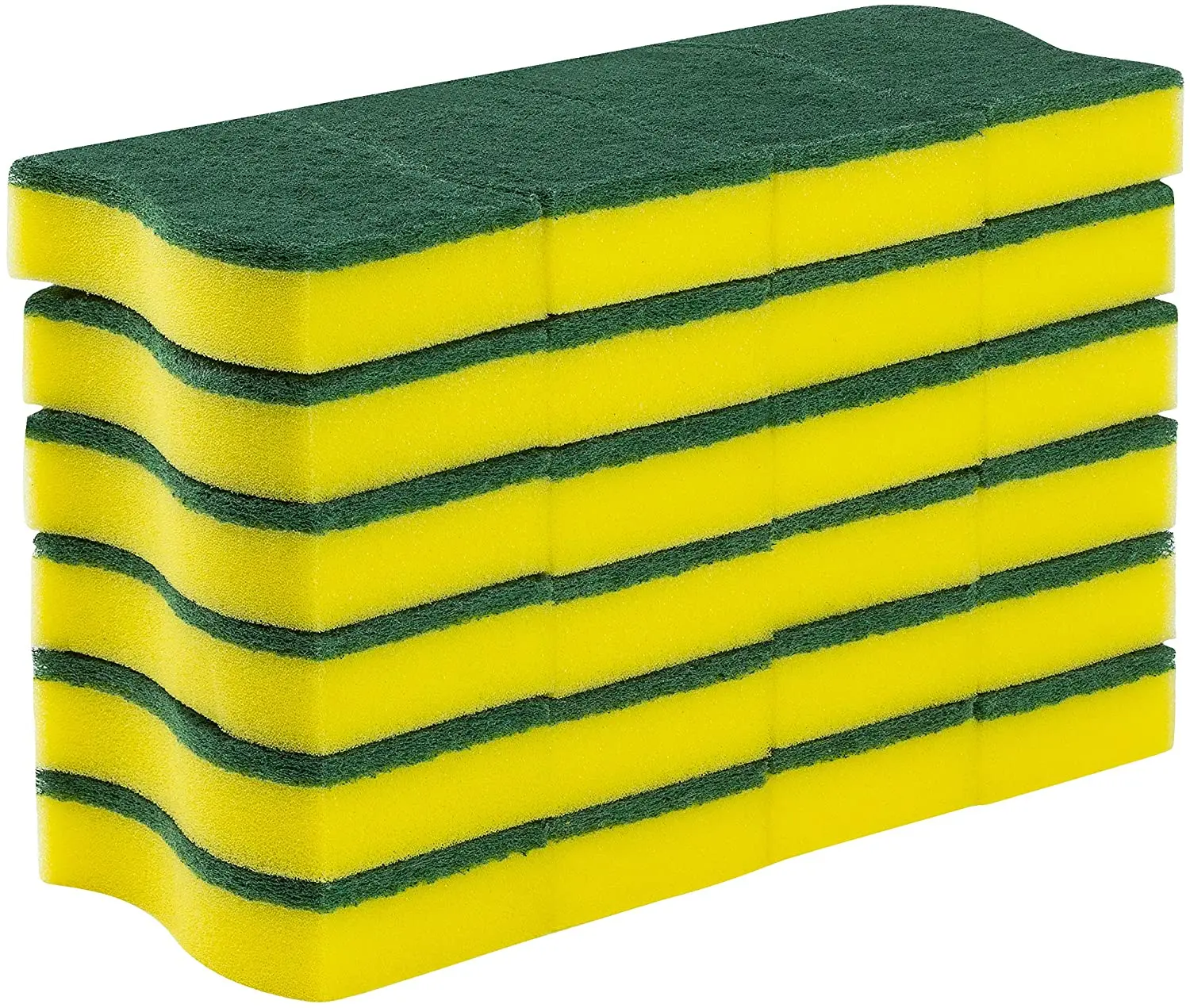 
Heavy Duty Scrub Sponges by SCRUBIT Kitchen Dish, Sink and Bathroom Cleaning Scrubber Sponge - with Non-Scratch Scouring Pad 