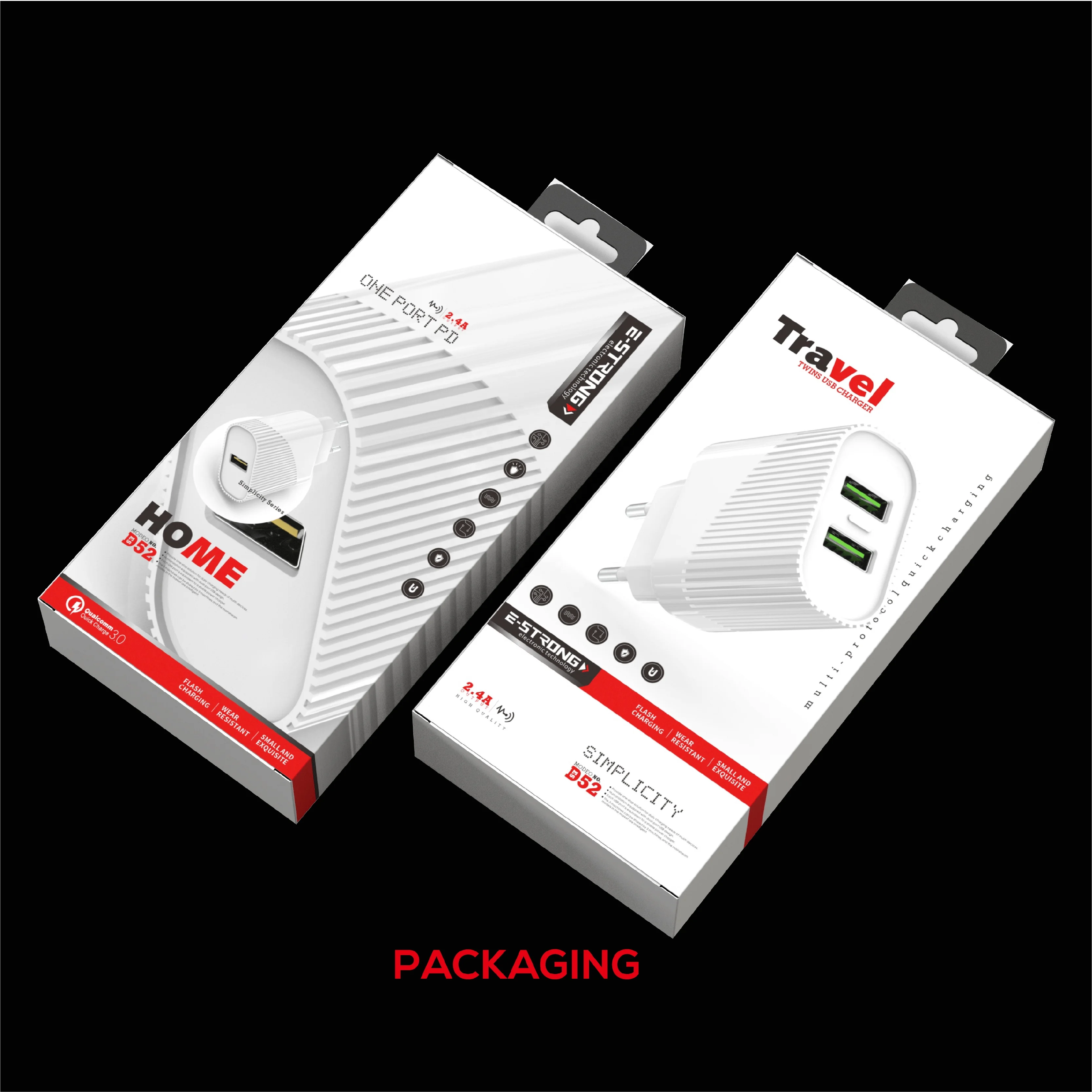 OEM mobile charger adapter for android 2.4A dual usb ports mobile phones fast charging android chargers