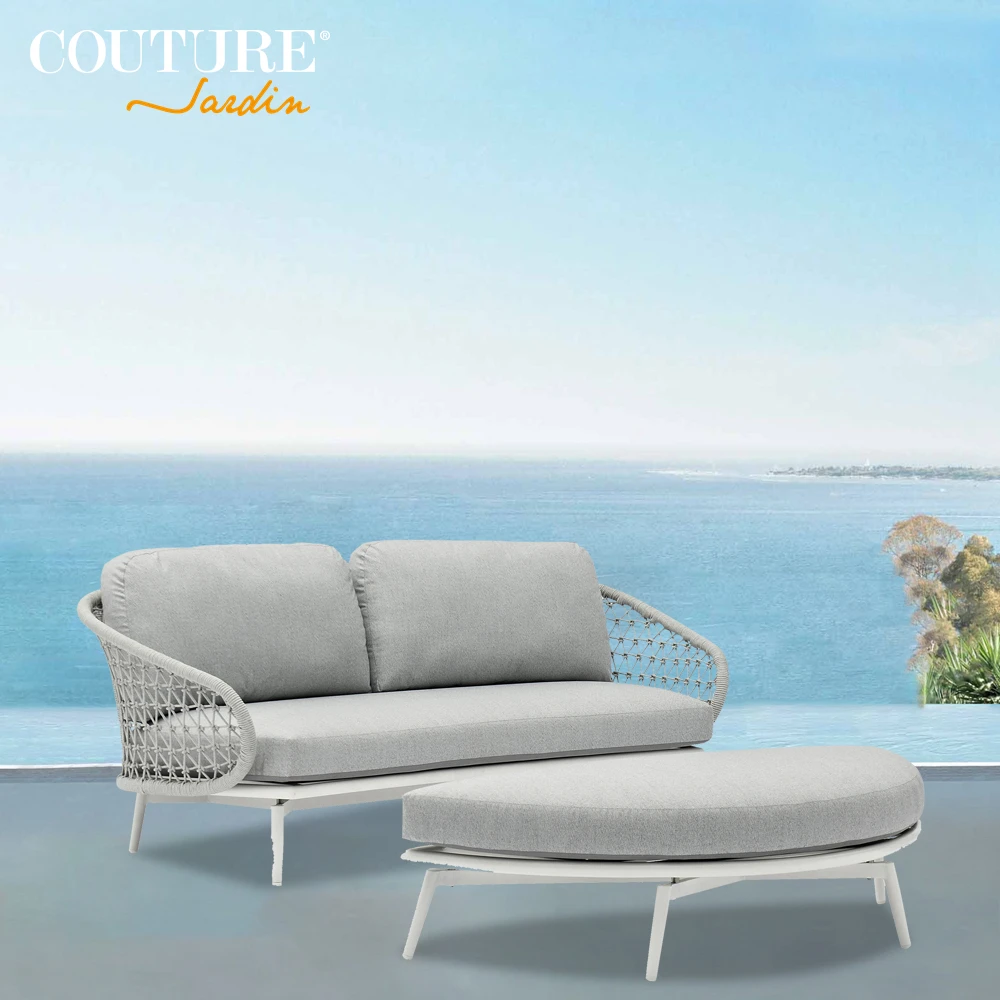 Couture Jardin Cuddle Half Round Footstool Ottoman Bench Furniture Stools Large  Ottomans Half Round