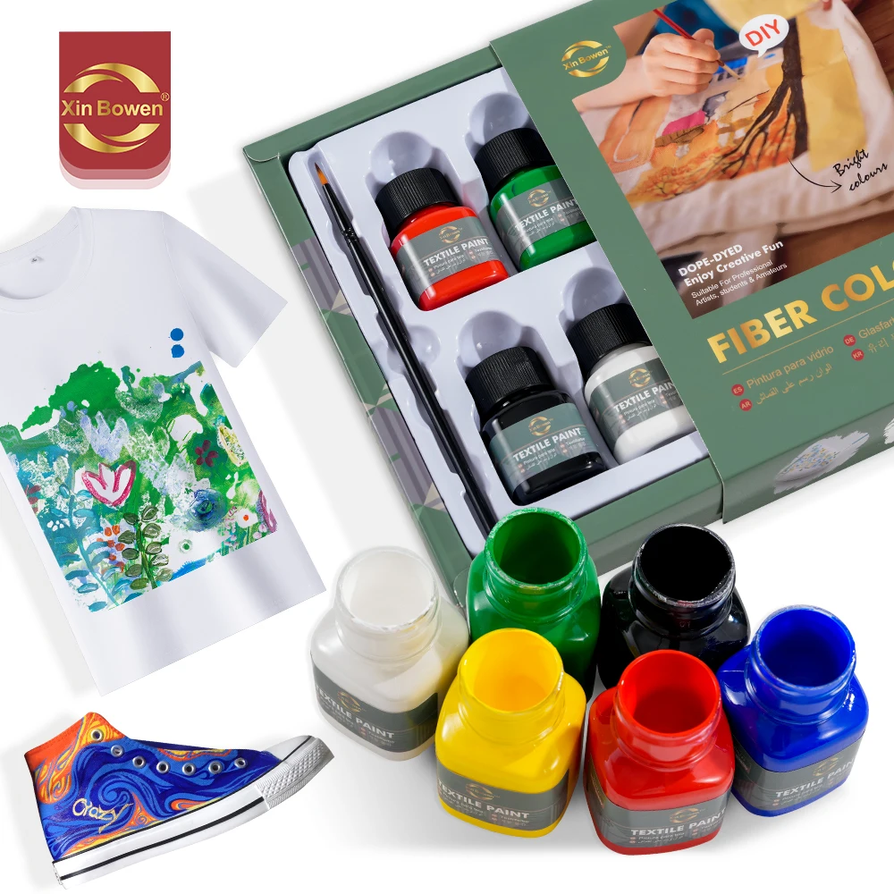 Xin Bowen 30ML Paint Artist Level 6 Color Fiber Acrylic Paint Professional Pigment Painting On The Clothe