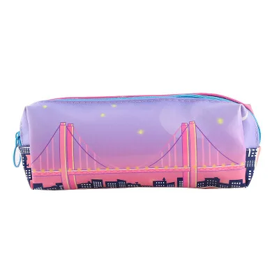 Starry Sky Digital Printing Large Cute Pencil Case Transparent Packing Bag