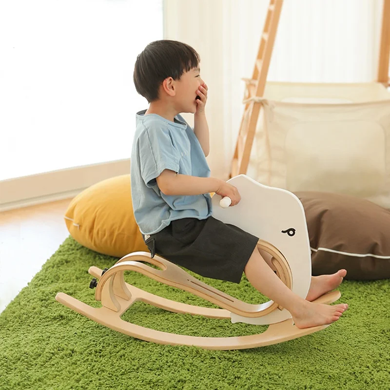 Multifunction Wooden Children Animal Elephant Riding Rocking Horse Toy For Kids Baby Toy Rocking Horse