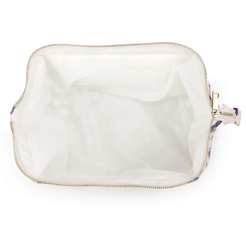 Makeup Bag  Women Cosmetic Organizer RPET Eco Friendly Environmentally Friendly Travel Case Jewelry Pouch Medium