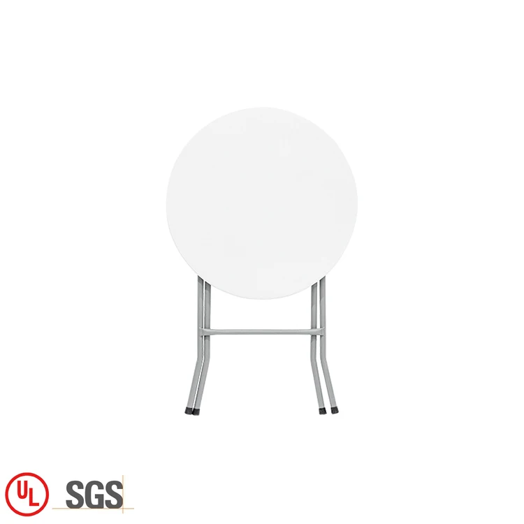 Factory cheap price folding table portable bar height commercial round high folding table