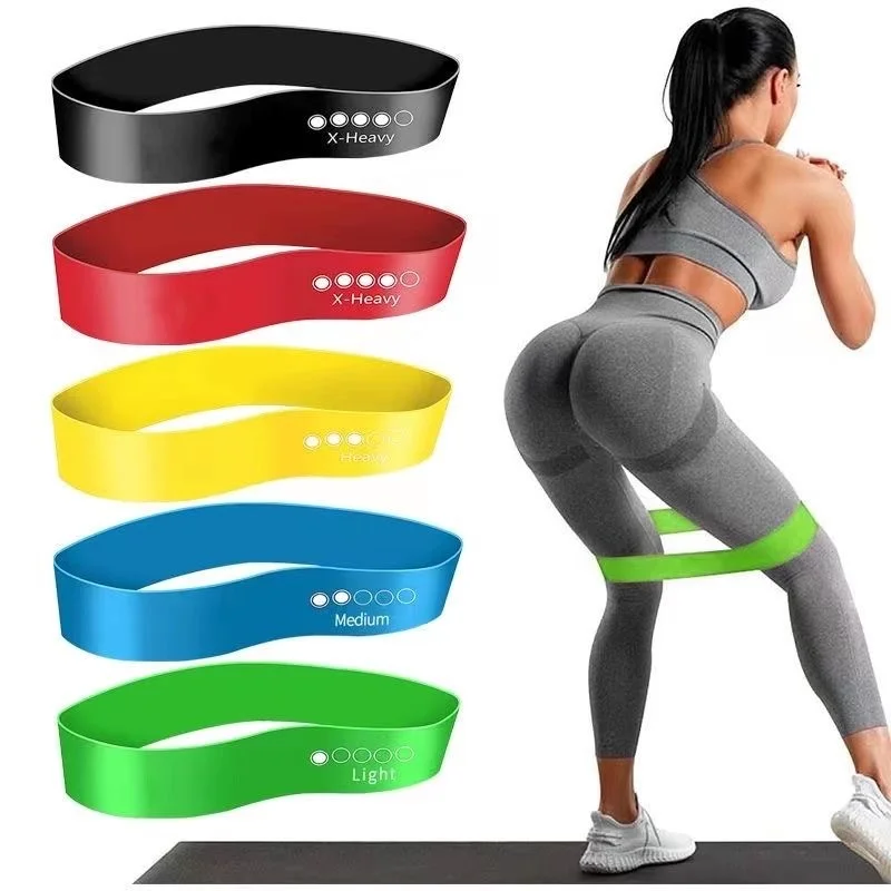 Home Gym Workout Eco-Friendly Yoga Resistance Bands Hip Mini bands Training Loop Leg Stretching Exercise