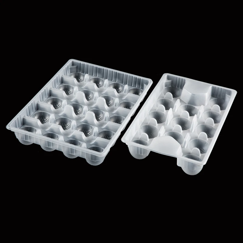 Food Freezer Tray with Dividers for Mochi Ice Cream Rice Ball Soup Dumpling Snacks Food Plastic Packaging Container