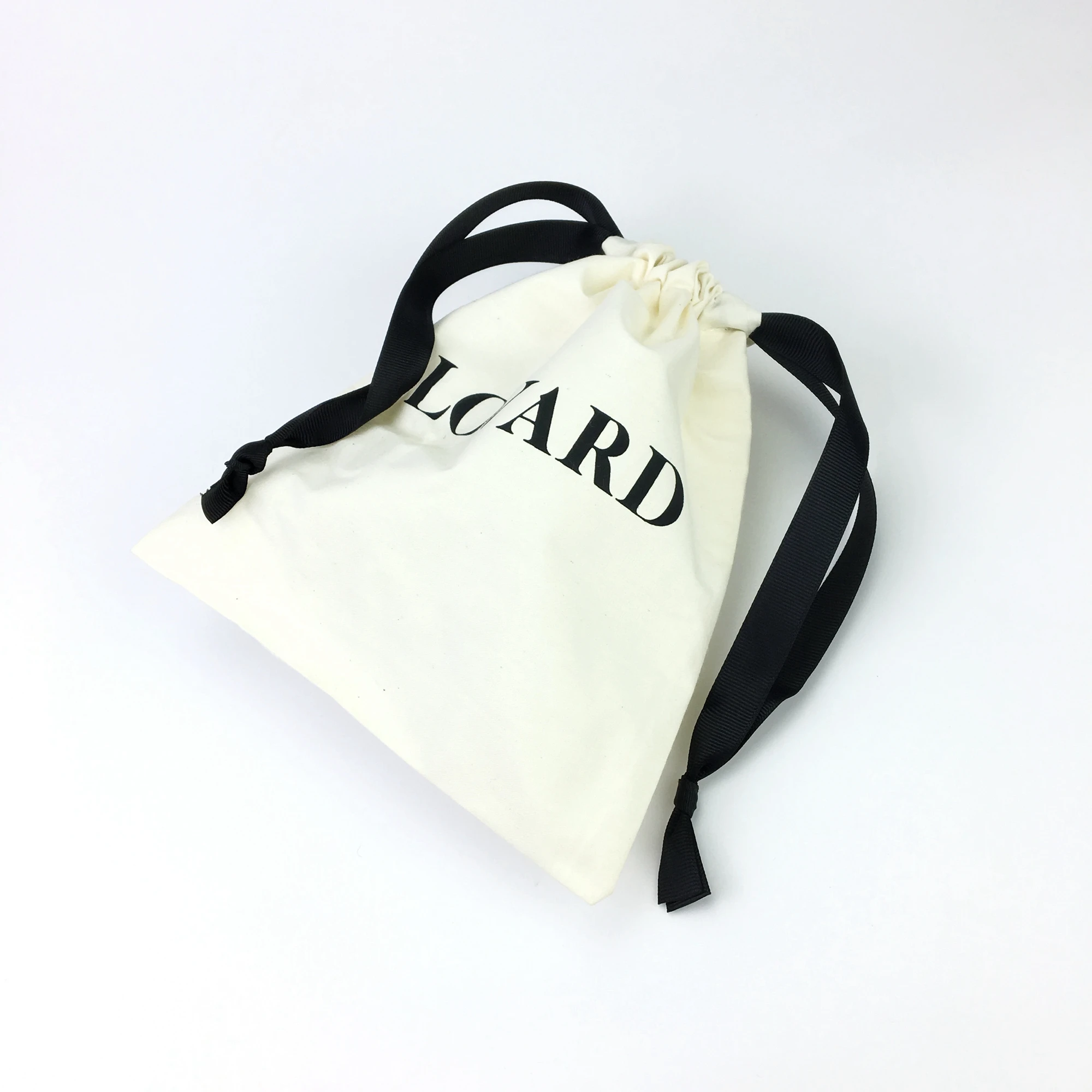 Custom logo cotton dust bag packaging wholesael linen drawstring bag for clothing