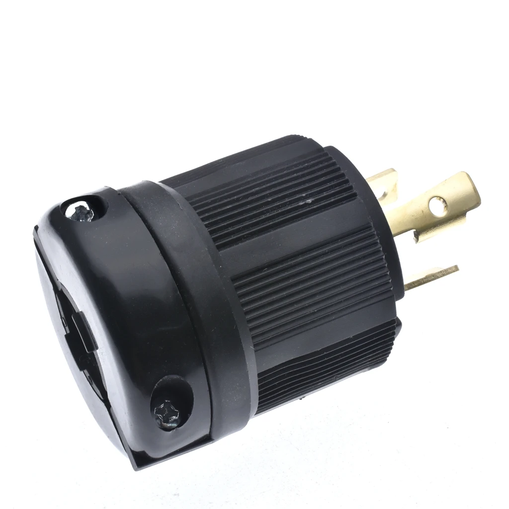 NEMA L6-30P Twist Lock Power Plug Wiring Connector Plug 250V 3 Wire Twist Locking US Plug Anti-off Straight AV Connector