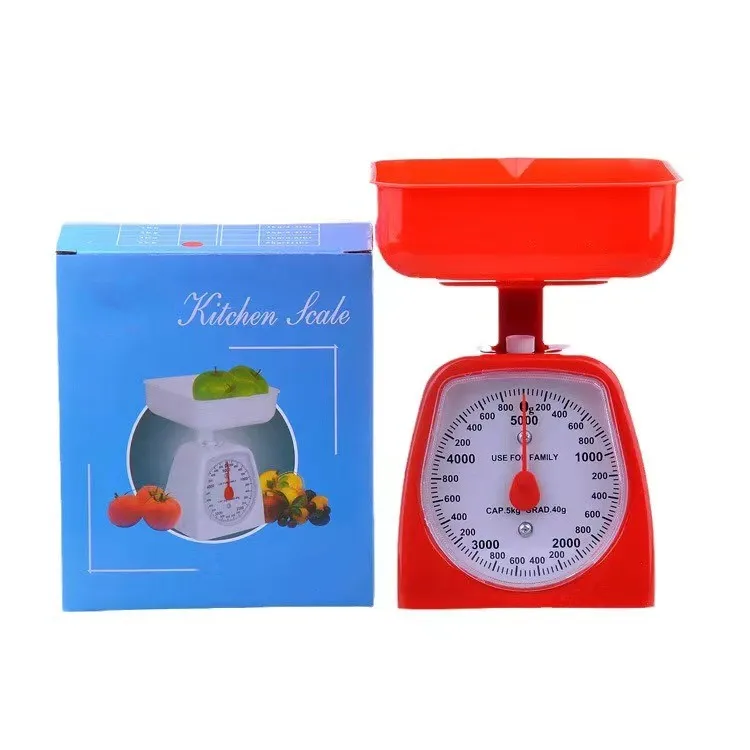 Veidt Weighing Wholesale 5kg 4kg 20g Balance Kitchen Mechanical Food Scales Dial Spring Scale Weigh In Bowl Metal Housing