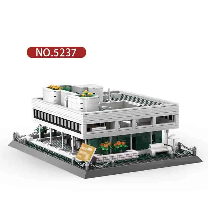 5237 Paris Landmarks Building Sets Villa Savoye Building Blocks Street View Educational Children Toys MOC Brick